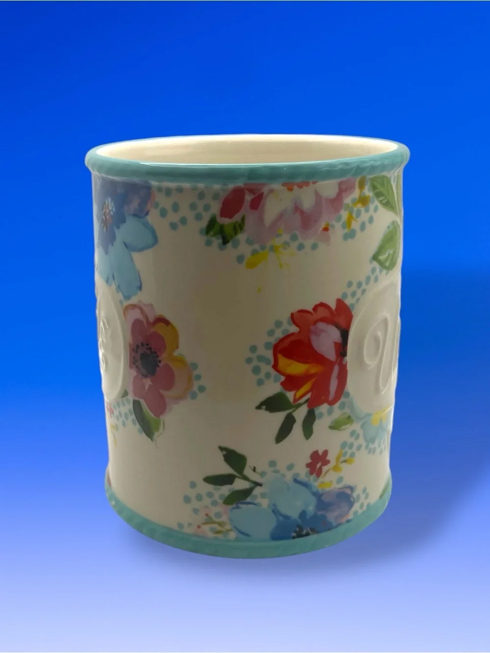 The Pioneer Woman Floral Utensil Crock Farmhouse Cottagecore Melody